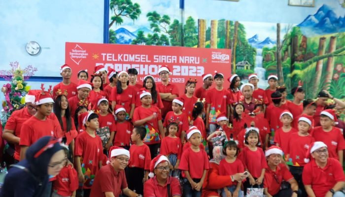 ‘Sambungkan Senyuman’, Telkomsel Salurkan CSR NARU di Manado