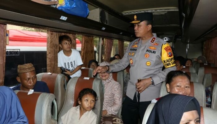 Kapolda Sulut Lepas 500 Pemudik Gratis