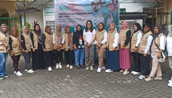 Fatayat NU kota Manado Gelar Aksi Bakti Sosial Pemeriksaan dan Pengobatan Gratis Bagi Lansia