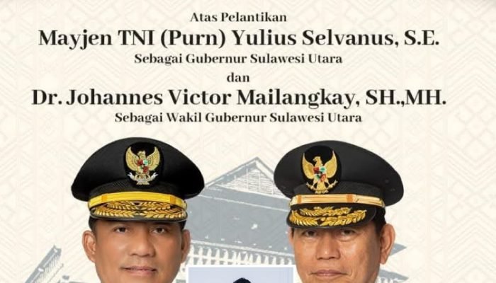 Yopi Saraung Ucapkan Selamat Atas Dilantiknya Gubernur dan wakil Gubernur Terpilih Sulut YSK-Victory