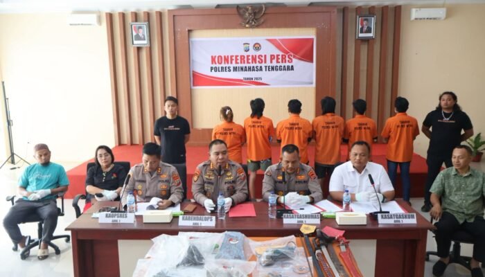 Polisi Tetapkan 10 Tersangka Perkelahian Antar Kelompok di Belang Minahasa Tenggara