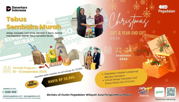 Pegadaian Kanwil V Hadirkan Program “Golden December-Season of Sharing” 2025