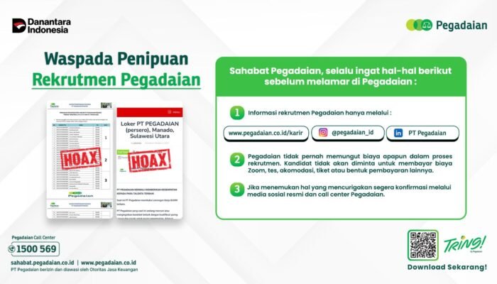 Pegadaian Ingatkan Masyarakat Soal Penipuan Berkedok Lowongan Kerja