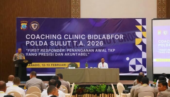 Tingkatkan Kualitas Pembuktian Ilmiah, Irwasda Polda Sulut Buka Coaching Clinic Bidlabfor 2026