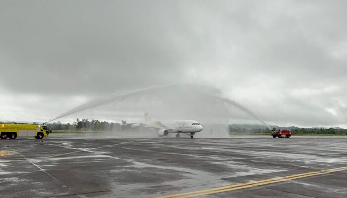 TransNusa Terbang Perdana Taipei–Manado, 137 Turis Taiwan Tiba di Sulut