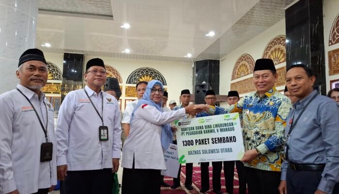 Pegadaian Kanwil V Manado Salurkan Ribuan Sembako untuk Mustahik