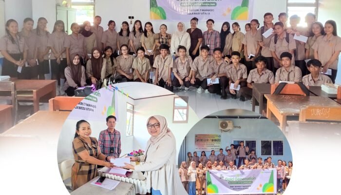 Pegadaian Beri Beasiswa ke 50 Siswa SMKN 7 Manado Lewat Program Gold Generation